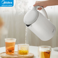美的(Midea)电热水壶MK-SH17M301-PRO电水壶1.7升烧水壶热水壶食品级316不锈钢双层防烫暖水壶大容量