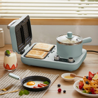 小熊(Bear)早餐机 三明治早餐机多士炉面包机可拆煎饼锅电饼铛轻食机三明治机 DSL-C10M1