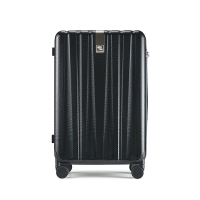 汉客旅行箱万向轮商务拉杆箱登机箱软箱子密码行李箱 黑色 20寸