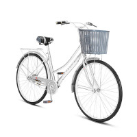 加榜 自行车 26英寸铝合金男女式成人学生代步休闲城市通勤车 银色