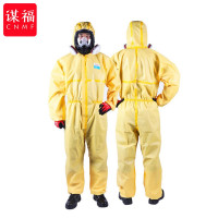 谋福(CNMF)386化工防护服轻型防化服耐酸碱防粉尘喷漆防溅防护服(化工防护服3XL码)