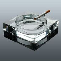 中锐智采 烟灰缸 水晶玻璃烟灰缸透明25厘米特大号