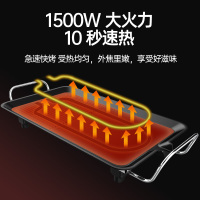 中锐智采 佳电熊电烧烤炉家用无烟不粘电烤盘多功能烤肉锅韩式电烤炉煎烤机铁板烧 HC-301大号烤盘