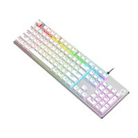 惠普(hp) K500Y白机械手感有线键盘台式电脑笔记本外接办公电竞游戏赛博朋克专用打字键盘