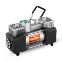 闪电客双缸电动车载充气泵48-72V60v电瓶车打气筒高压220V打气泵 双30缸数显手提包带灯家用转换器电瓶车转换器
