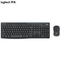 罗技(Logitech) MK295 键鼠套装 无线轻音键鼠套装黑 黑色