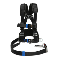 建钢 680162 带腰垫全身式 安全带 黑色 单大钩缓冲绳1.8m 带围杆带