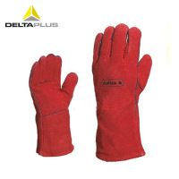 代尔塔(DELTAPLUS) 牛皮 隔热焊接防护手套 35cm/红色/205615 12付/打 5打/箱