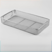 304不锈钢器械消毒网筐超声波清洗框长方形网篮金属收纳篮子定制尺寸30个起订 长43CM宽30CM高16CM 单价价格