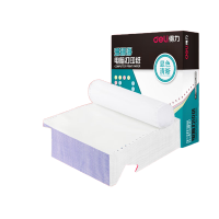 得力(deli) 珊瑚海打印纸 一联一等分白色 不撕边针式电脑打印纸 1000页/箱241-1