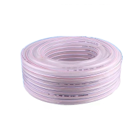 中锐智采 PVC水管软管家用防冻洗车塑料浇花水管浇菜蛇皮管牛筋管花园管 6分加厚白管100米附带2卡扣+接头