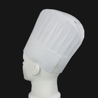 中锐智采 一次性无纺布 加厚中圆厨师帽20顶/包23cm*29cm酒店餐厅厨房工作帽
