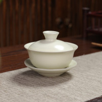 八方礼 官窑粉青 盖碗 7入茶盘套装 粉青色