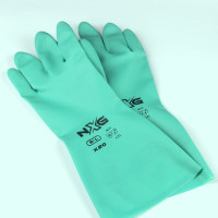 钢盾 耐酸碱手套 X20加厚加长丁腈橡胶工业劳保耐磨工作防水防滑防化实验室男女