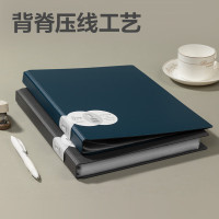 得力(deli) PQ103-30 A4/30页资料册文件夹 插页袋奖状收集册档案孕检产检报告收纳册乐谱册办公用品 黑色