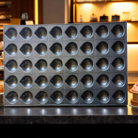 商用圆形无水脆皮拔丝小蘑菇布丁草鸡蛋糕 40连圆形模具