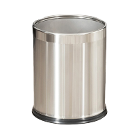 中锐智采 不锈钢垃圾桶 家用客厅卧室厨房卫生间厕所酒店办公室 大号无盖 单层 不锈钢- 10L
