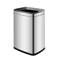 中锐智采 垃圾桶无盖直投20L 方形不锈钢家用客厅厨房大号商务办公室