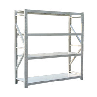 金硕货架 置物架仓储货架展示架铁架仓库货架4层灰白色150*50*200CM*4层/200kg