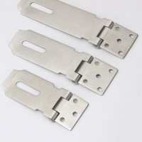 弘工 不锈钢锁扣 插销搭扣门锁扣防盗门扣门栓门鼻子挂锁扣 4寸 99mm(配安装螺丝) 定制