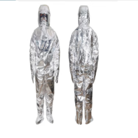 海安特(HAT)消防隔热服 RGF-F-H-2 L 银色 含带背囊上衣×1件+背带裤×1件+手套×1副+鞋套×1双 1套