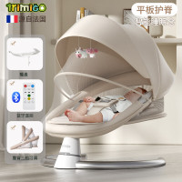 Trimigo(泰美高)婴儿摇摇椅电动摇椅哄娃神器新生儿礼物满月哄睡儿童宝宝摇篮躺椅 出生见面礼婴儿用品摇摇床/棕