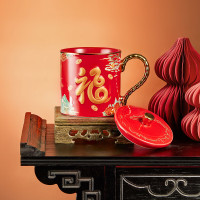 共禾京品 福葫蛇瑞马克杯-红SZWAL24000022