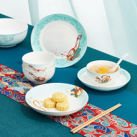 共禾京品 32头骨瓷餐具组-敦煌飞天ZFTWCOM210014