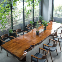 信京(XINJING) 原木大板桌 实木茶桌泡茶桌茶台整板会议桌 大板单桌 长200*宽80*高75厚8cm