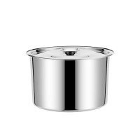 加厚不锈钢调料罐调味盒味盅猪油罐厨房料缸圆形调味盒打蛋盆辣椒罐 16cm加厚调料罐无盖