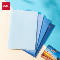 得力(deli) A5/40张笔记本本子缝线高颜值考研日记本玻璃晴朗2中学4本 FA540-4