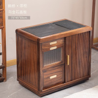 信京(XINJING)黛庭胡桃木茶水柜家用实木移动茶台茶桌边柜现代简约小茶几烧水壶一体 南美胡桃木枫桥茶水柜