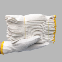 谋福CNMF 线手套批发棉线手套劳保手套司机手套漂白手套劳保防护手套 棉纱手套 耐磨耐用 一打10付 80332