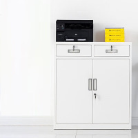 中锐智采 二斗矮柜储物柜文件柜铁皮柜二抽下节办公柜汇云 900*850*390