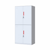 中锐智采 文件柜办公柜钢制铁皮柜资料柜档案柜书柜储物拆装柜通双节薄边橘色拉手升级加厚款汇云 1800*850*390