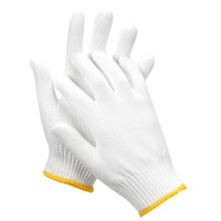 企乐丰 纱手套12付/打 耐磨工作手套 防滑 棉 加厚 白棉 纱棉线 700克 12付/包 整包