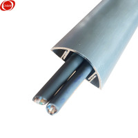 谋福CNMF 铝合金线槽 金属防踩线槽 半弧形地面穿线用 铝合金线槽 (4号线槽) 8849