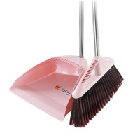 谋福01 扫把扫帚簸箕组合套装扫把簸箕卧室单个扫地 扫把簸箕(粉色套装)