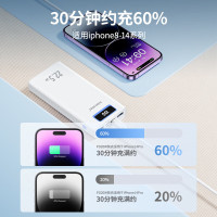 诺希(NOHON)手机充电宝20000毫安快充自带线22.5w移动电源可上飞机 NX-P11