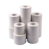 中锐智采 铜版纸标签纸 空白印刷包装商标贴纸卷筒不干胶 102*152*500张 竖版单排