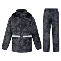 谋福 W01 迷彩分体式雨衣雨裤套装 户外徒步登山钓鱼摩托车反光雨衣服 W01 迷彩分体式雨衣雨裤套装 XXL