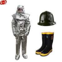 谋福CNMF 9016 消防员隔热服防火服防烫服高温隔热防高温炼炉服 (特种行业认证款) 隔热服整套(含头盔靴子)