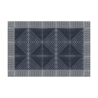 谋福(CNMF)500 酒店门口地垫进门塑料室外防滑入户门垫商用大门防尘地毯 灰块灰刷(单刷) 120cmx180cm