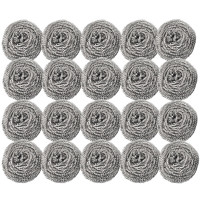 中锐智采 不锈钢大号钢丝球 家用商用20克重 20只/包 不掉屑洗碗刷锅