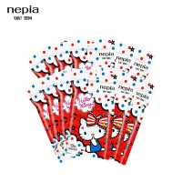 妮飘(Nepia) hello kitty凯蒂湿巾 10抽*12包纸巾 卡通小包装袋装便携湿巾纸巾