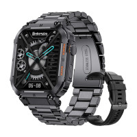 利格 BW1847A 新款户外智能手表男款蓝牙通话多功能心率血压血氧多运动模式计步 黑色