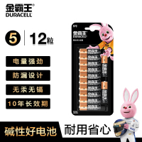 金霸王(Duracell)5号碱性电池12粒装 适用博朗耳温枪/血糖仪/鼠标/键盘/血压计/电子秤/遥控器/儿童玩具