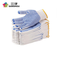 三手(sanshou)劳保手套ss-600k 点胶防滑耐磨线手套点珠12双/包