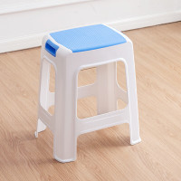 好尔 塑料凳子客厅厨房加厚防滑休闲板凳叠摞高凳带提手大号 1个装