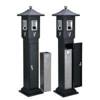 中锐智采YH-290 烟蒂柱长 300*宽300*高1120MM 304不锈钢含安装